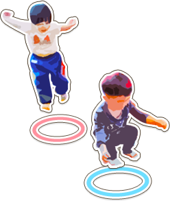 画像：跳ねる子供